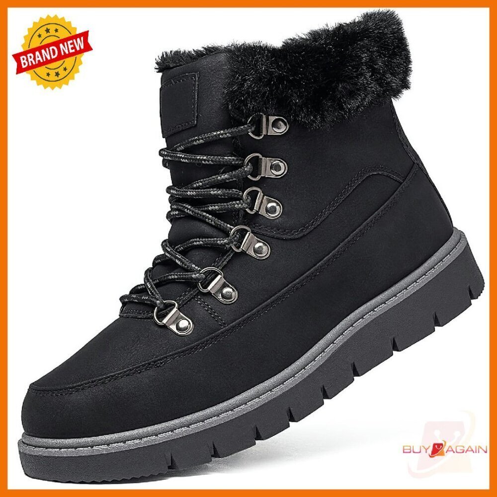 Women's Winter Boots Fur Lined Waterproof Non-Slip Hiking Ankle Boots